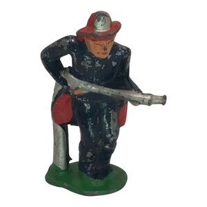 Barclay 852 B188 Fireman Hose Vintage 1940s Lead Figure 3in Made USA